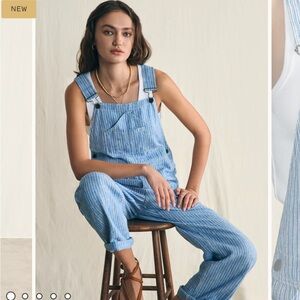 Faherty linen conductor overalls